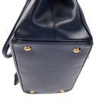 Prada Midi Amgarda Tote Navy Saffiano Leather — view 7