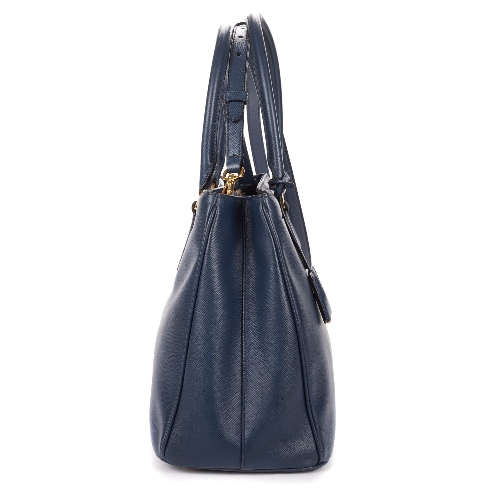 Prada Midi Amgarda Tote Navy Saffiano Leather — view 4
