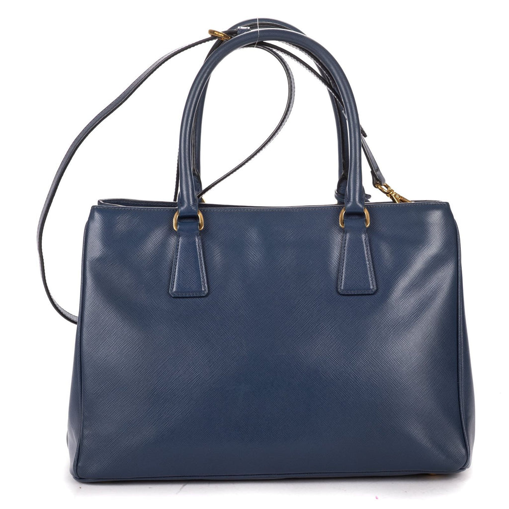 Prada Midi Amgarda Tote Navy Saffiano Leather — view 5