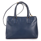 Prada Midi Amgarda Tote Navy Saffiano Leather — view 5