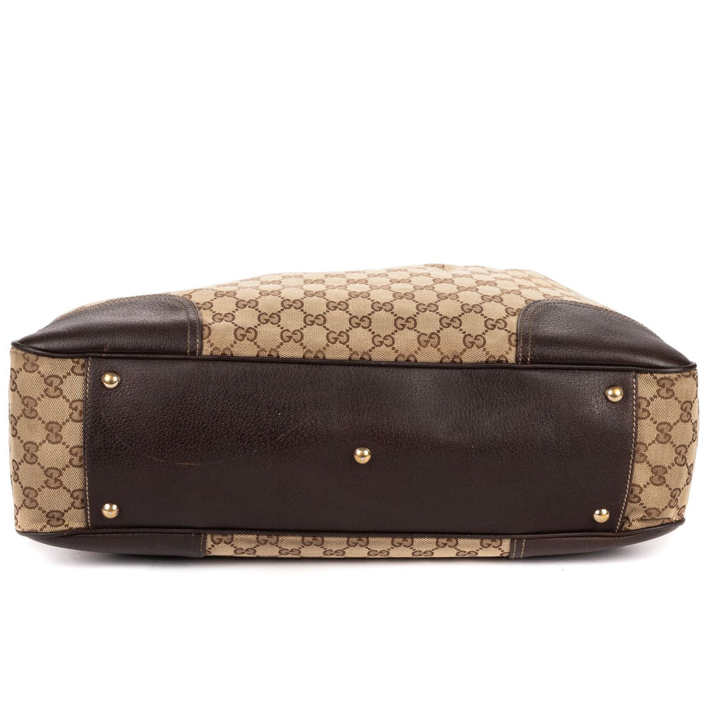 Gucci la the Web Princy Tote Beige Cu Brown GG Canvas — view 6