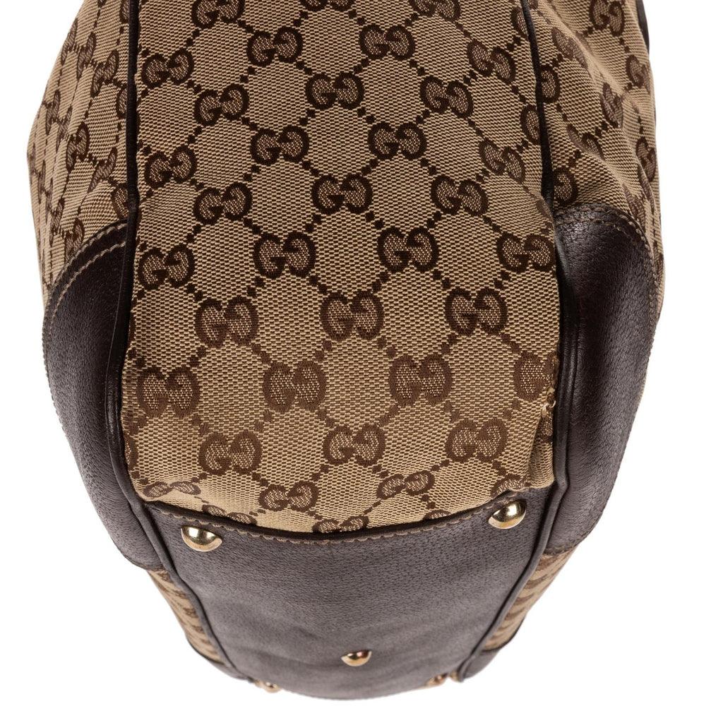 Gucci la the Web Princy Tote Beige Cu Brown GG Canvas — view 7
