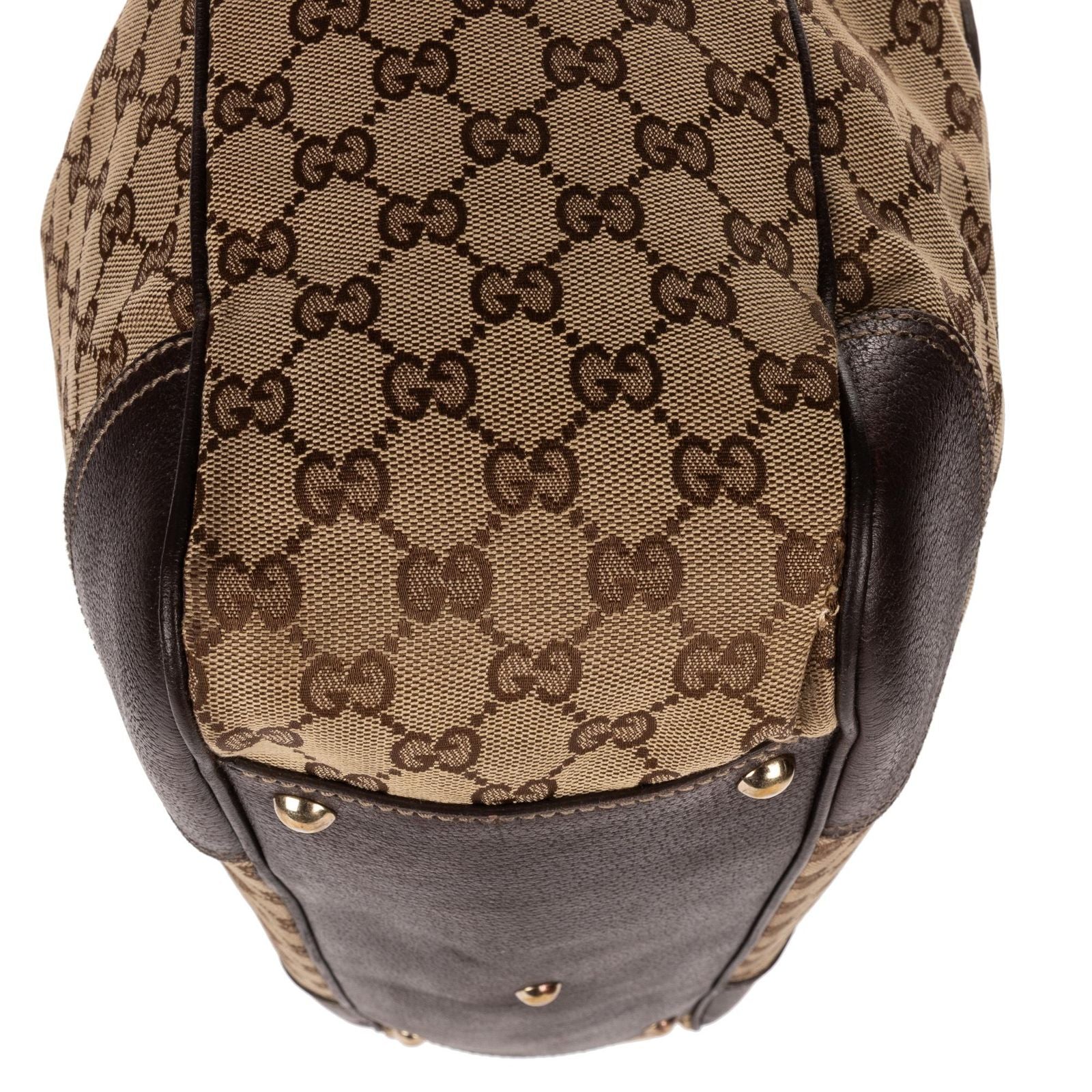Gucci la the Web Princy Tote Beige Cu Brown GG Canvas — view 7