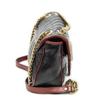 Gucci Small GG Marmont Flap Black Red Matelasse Calfskin — view 4