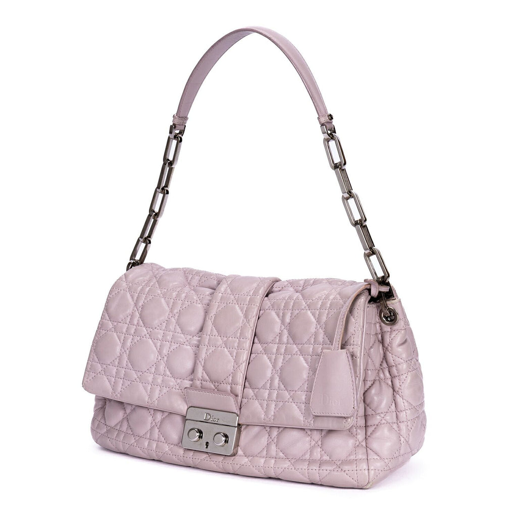 Dior New Lock Flap Chain Bag Lilac Kana the Lambskin Leather — view 2
