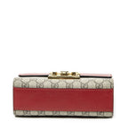 Gucci Small Padlock Chain Crossbody Beige Red Pink Split-m Canvas — view 6