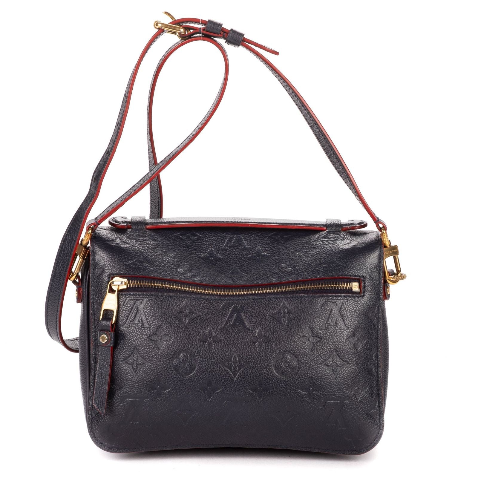 Louis Vuitton Pochette Metis Navy Red Monogram Emplainte Leather Handbag — view 5