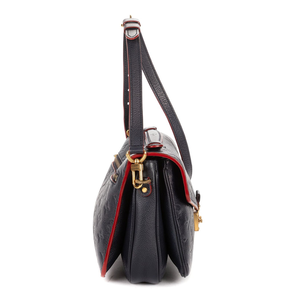 Louis Vuitton Pochette Metis Navy Red Monogram Emplainte Leather Handbag — view 4