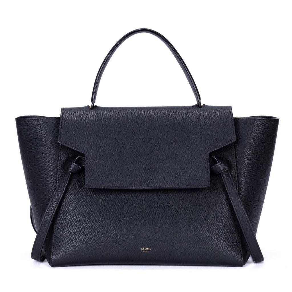 Celine Mini Belt Bag Black Grain Calf Skin Leather