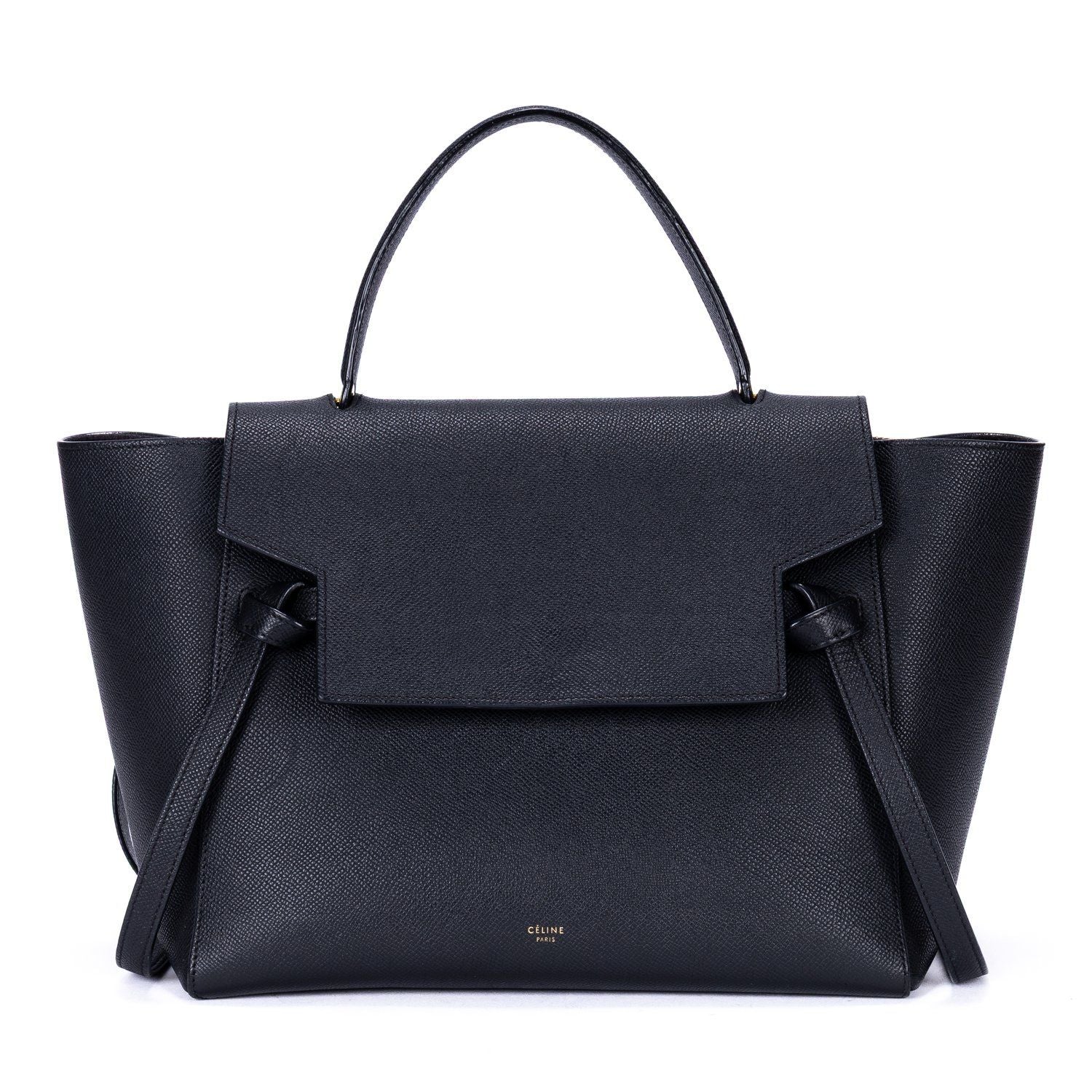 Celine Mini Belt Bag Black Grain Calf Skin Leather