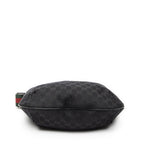 Gucci Half Moon Zip Messenger Black GG Canvas — view 6