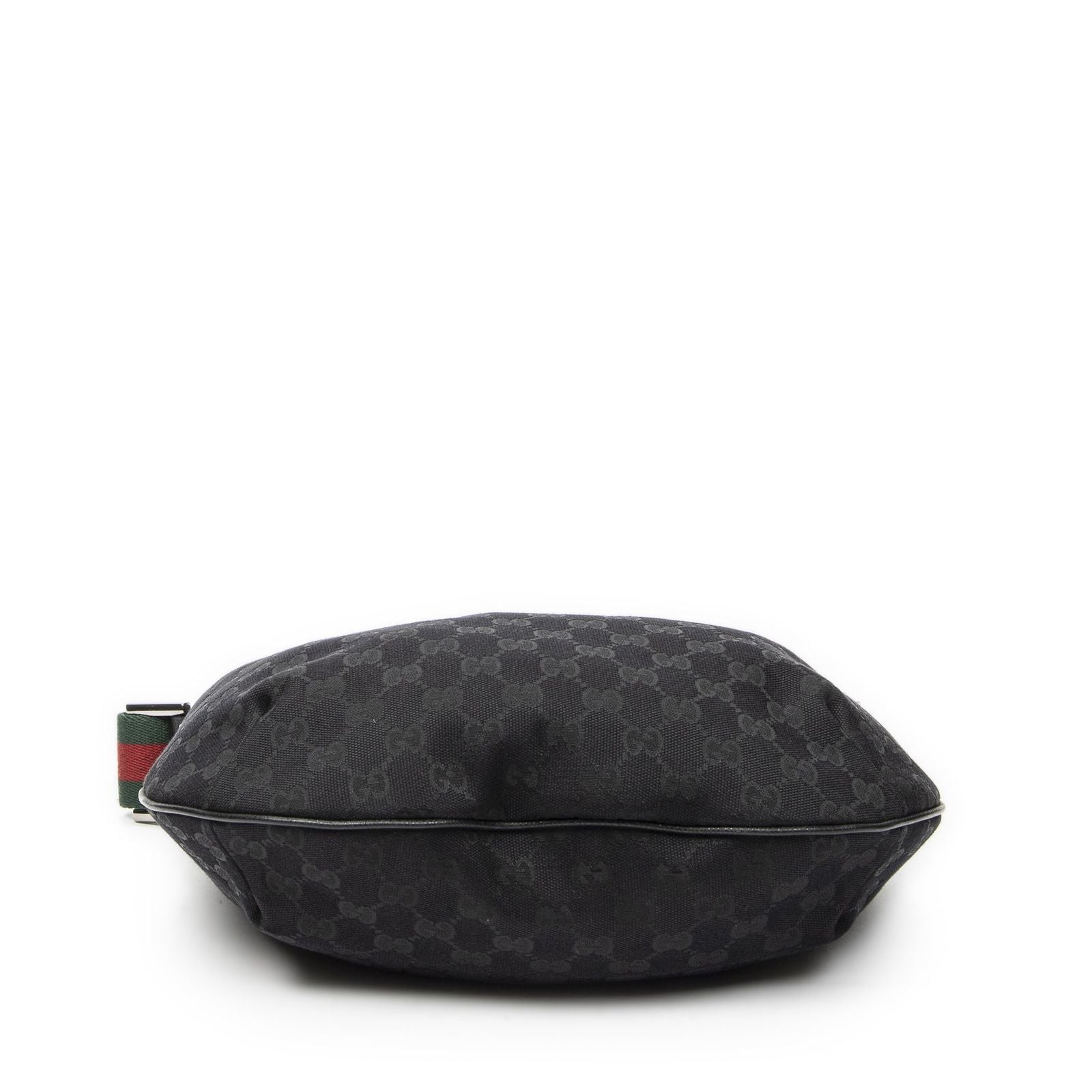 Gucci Half Moon Zip Messenger Black GG Canvas — view 6