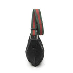 Gucci Half Moon Zip Messenger Black GG Canvas — view 4
