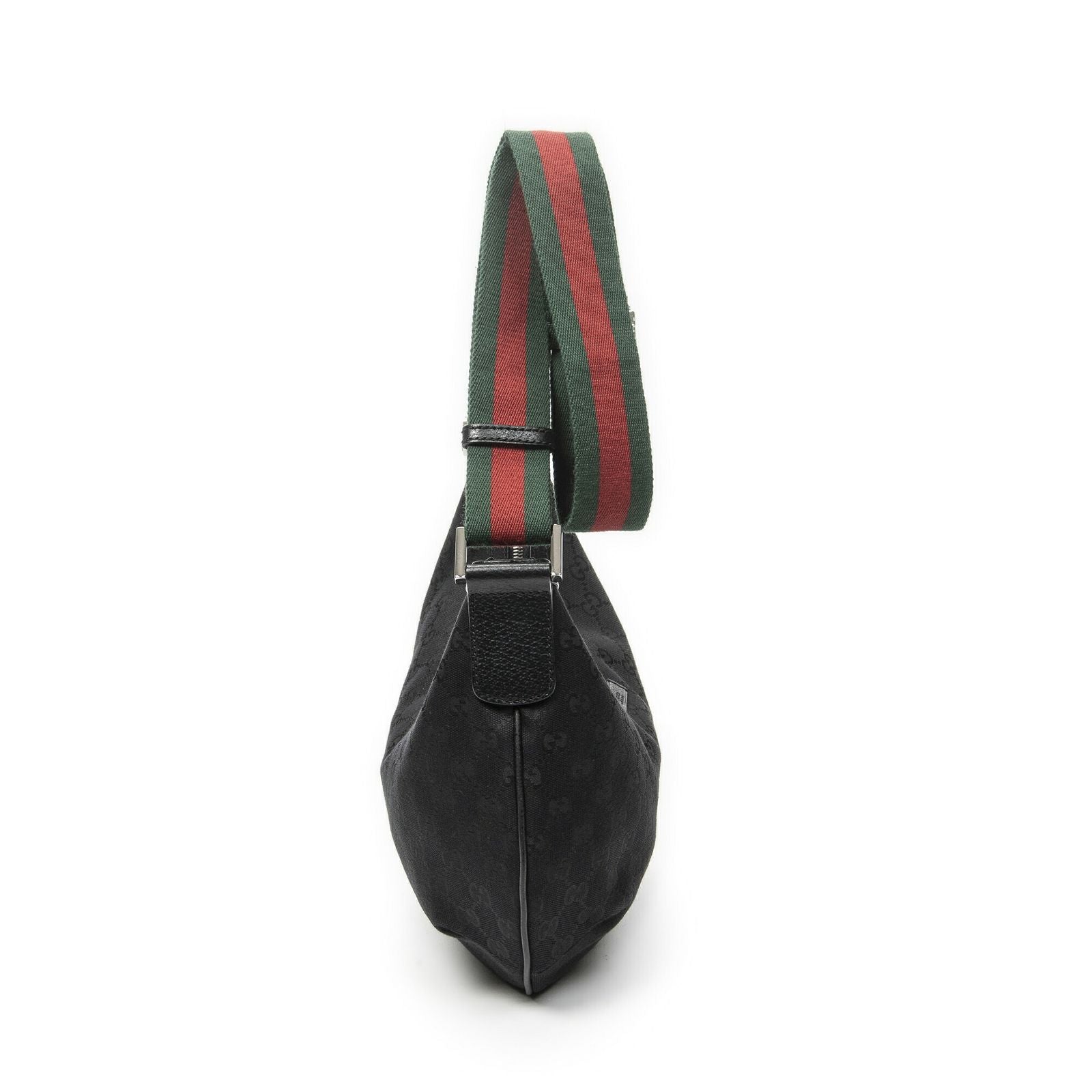 Gucci Half Moon Zip Messenger Black GG Canvas — view 4