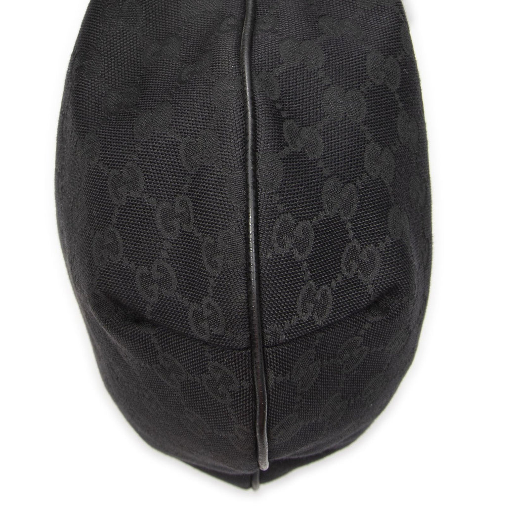 Gucci Half Moon Zip Messenger Black GG Canvas — view 8