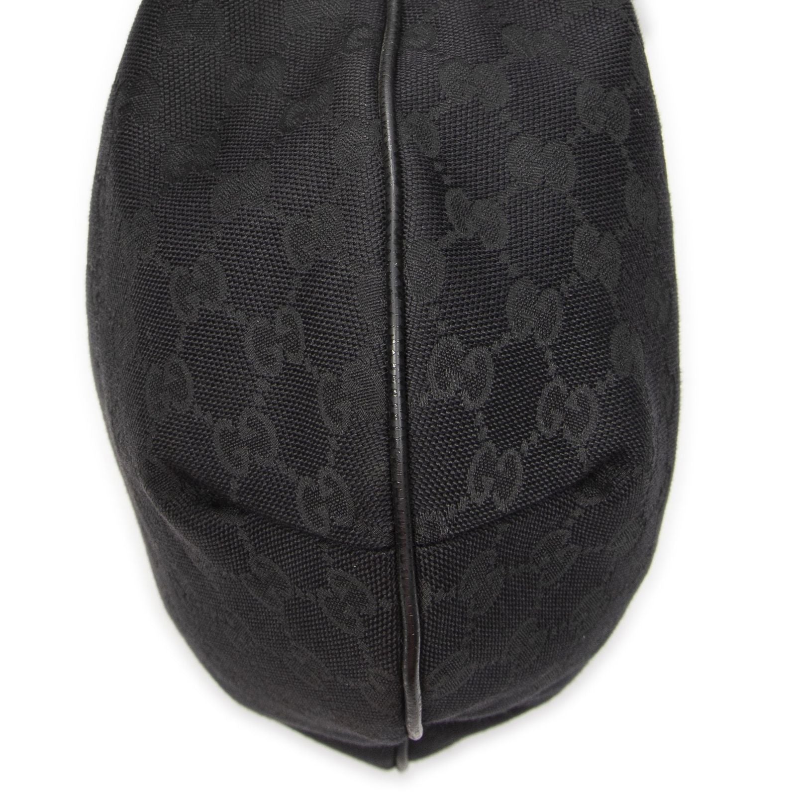 Gucci Half Moon Zip Messenger Black GG Canvas — view 8