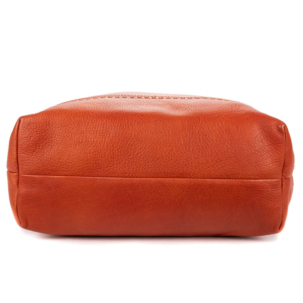 Gucci Raid Back Crafty Tote Orange Grain Calf Skin Leather — view 6