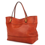 Gucci Raid Back Crafty Tote Orange Grain Calf Skin Leather — view 2