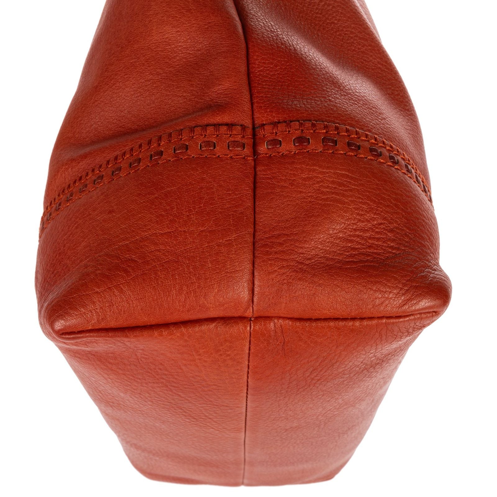 Gucci Raid Back Crafty Tote Orange Grain Calf Skin Leather — view 7
