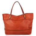 Gucci Raid Back Crafty Tote Orange Grain Calf Skin Leather