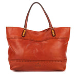 Gucci Raid Back Crafty Tote Orange Grain Calf Skin Leather — view 5