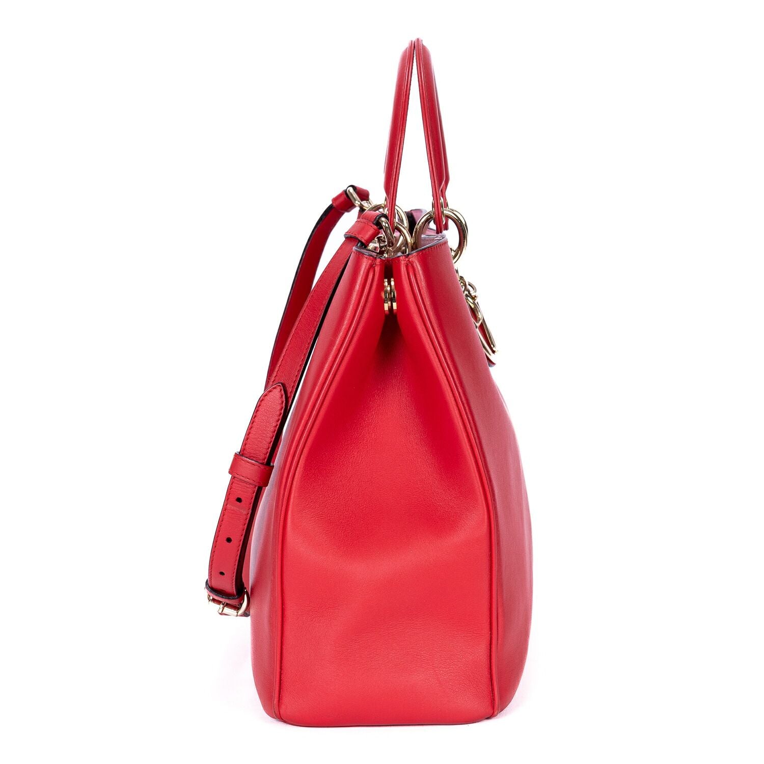 Dior Diorissimo Tote Red Smooth Calfskin — view 4