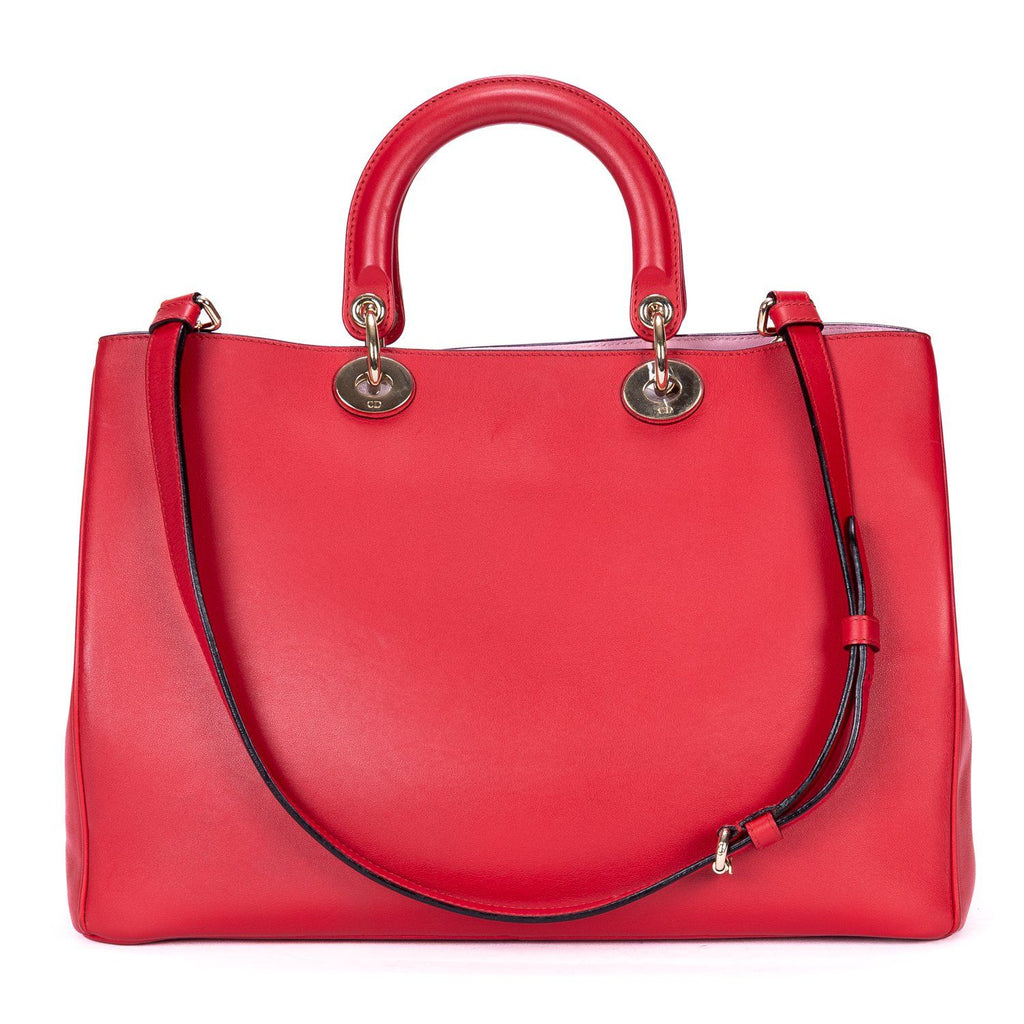 Dior Diorissimo Tote Red Smooth Calfskin — view 5