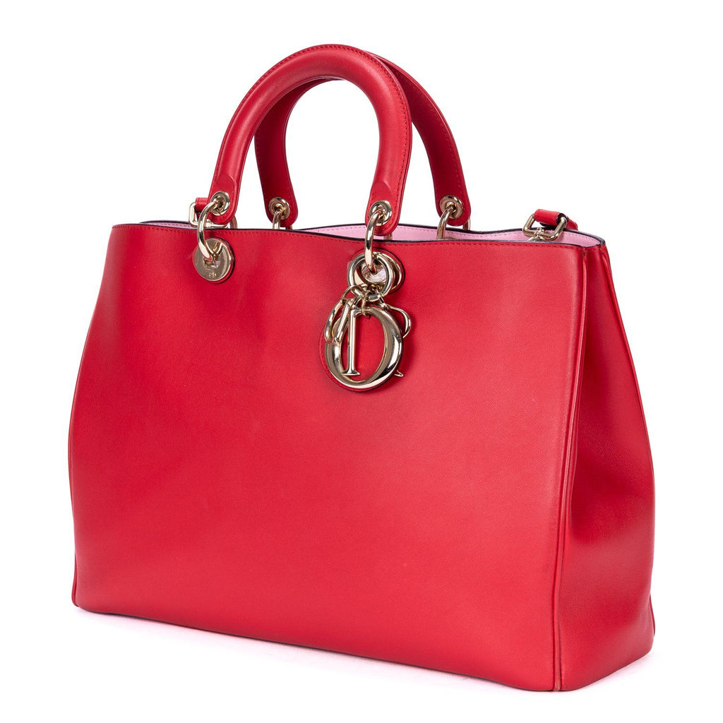 Dior Diorissimo Tote Red Smooth Calfskin — view 2