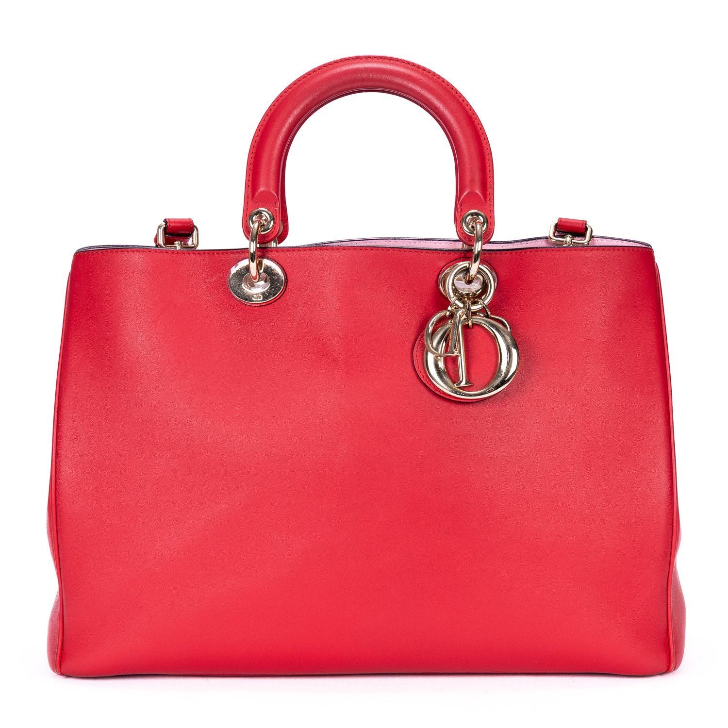 Dior Diorissimo Tote Red Smooth Calfskin