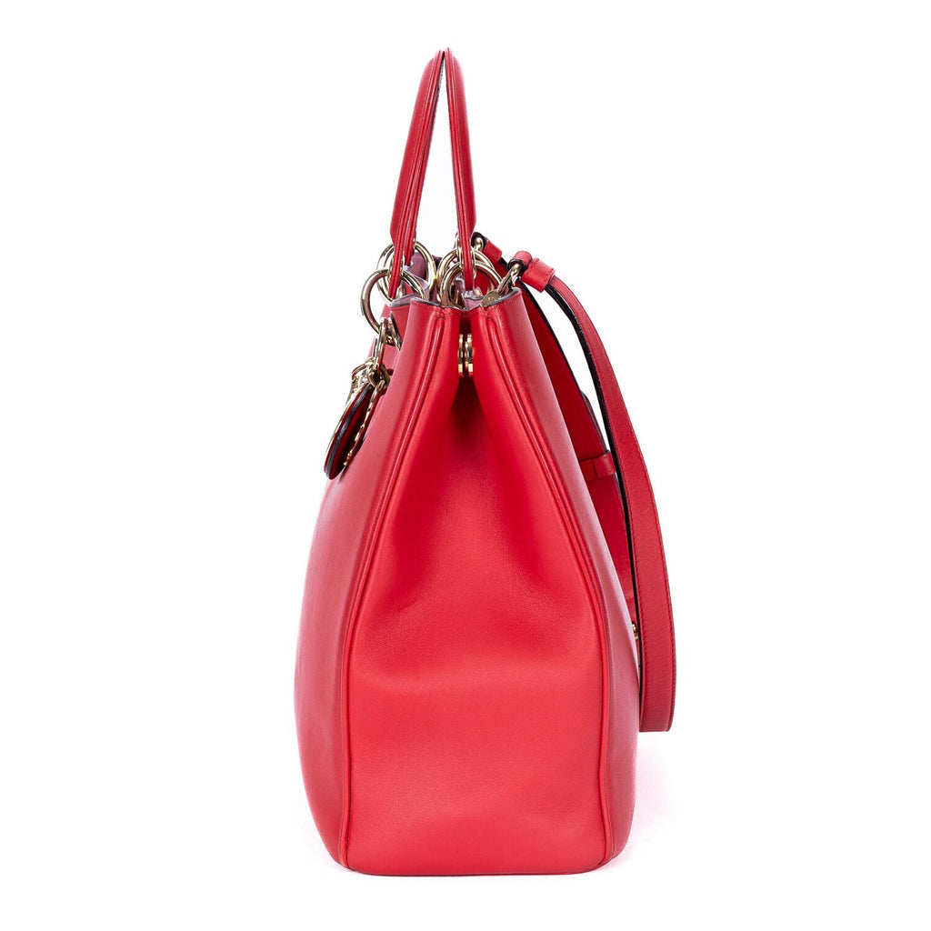 Dior Diorissimo Tote Red Smooth Calfskin — view 3