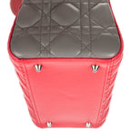 Dior Lady Dio le Zip Fuchsia Light Pink Gray Kana the Lambskin Leather Shoulder — view 7