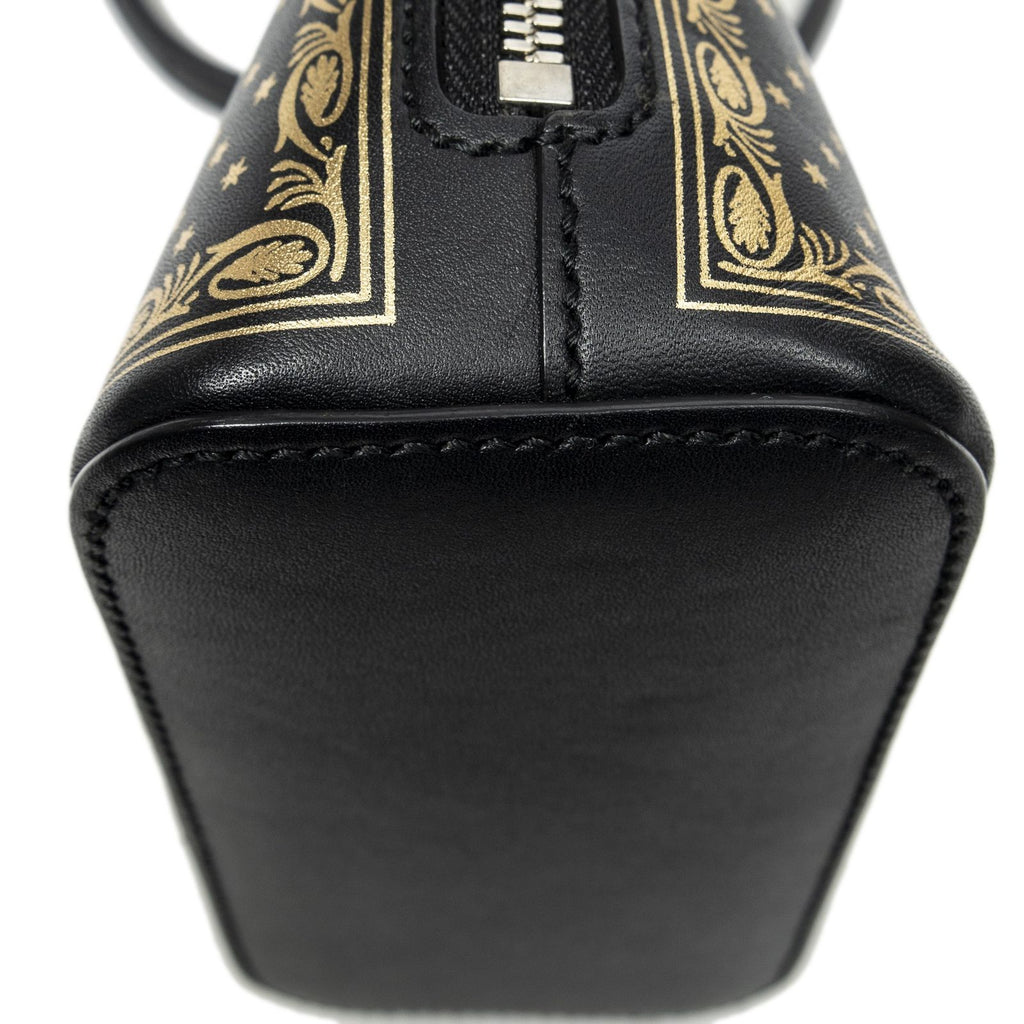 Gucci Mini Guccy Dome Crossbody Black Logo Stars Printed Leathera — view 7