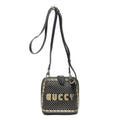Gucci Mini Guccy Dome Crossbody Black Logo Stars Printed Leathera