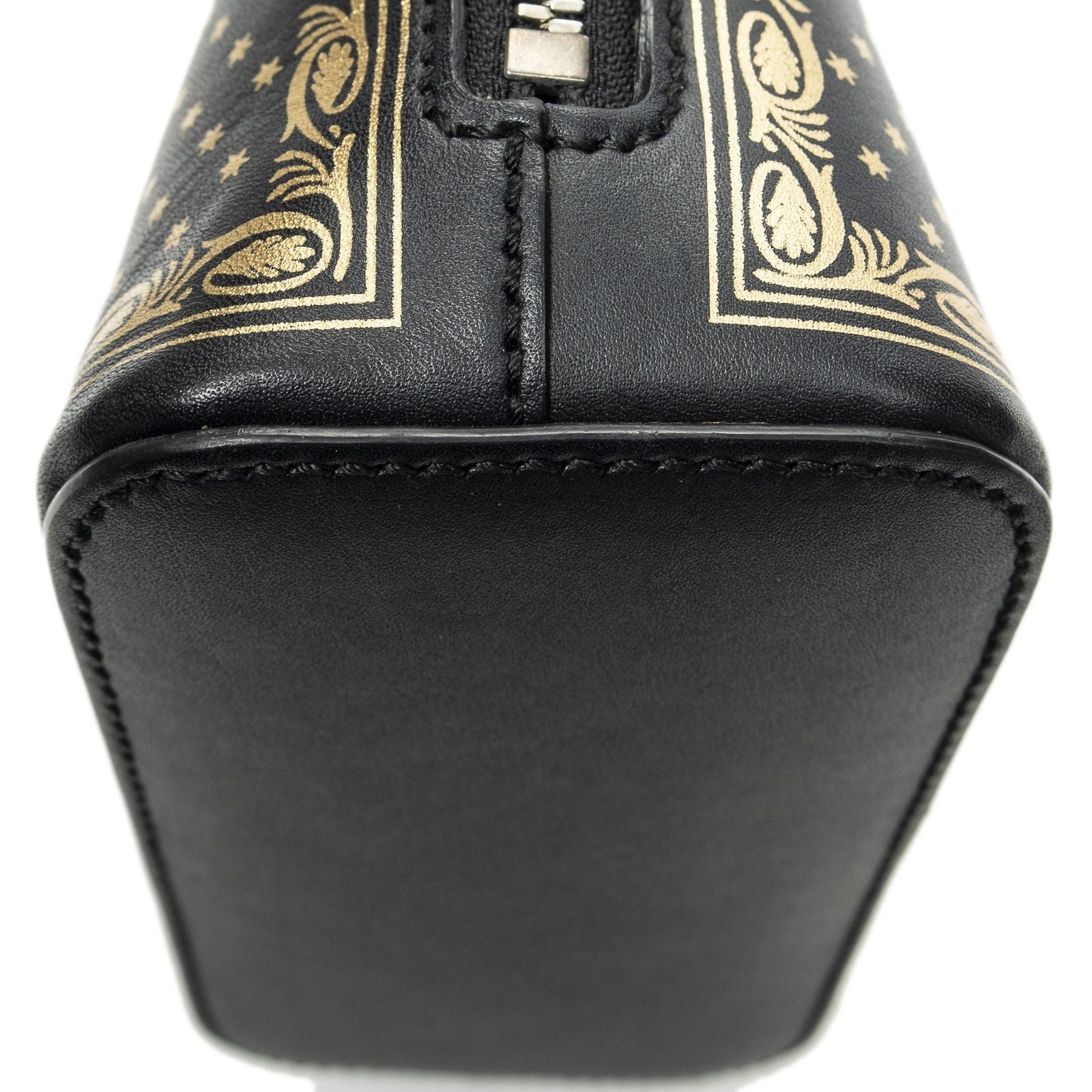 Gucci Mini Guccy Dome Crossbody Black Logo Stars Printed Leathera — view 8