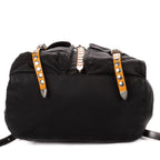 Prada Double Pockets Studded Backpack Nylon a with Black Studs — view 6