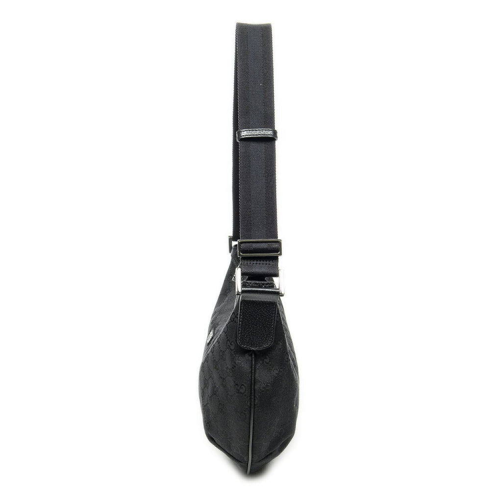 Gucci Half Moon Zip Messenger Black GG Canvas — view 3
