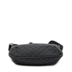Gucci Half Moon Zip Messenger Black GG Canvas — view 6