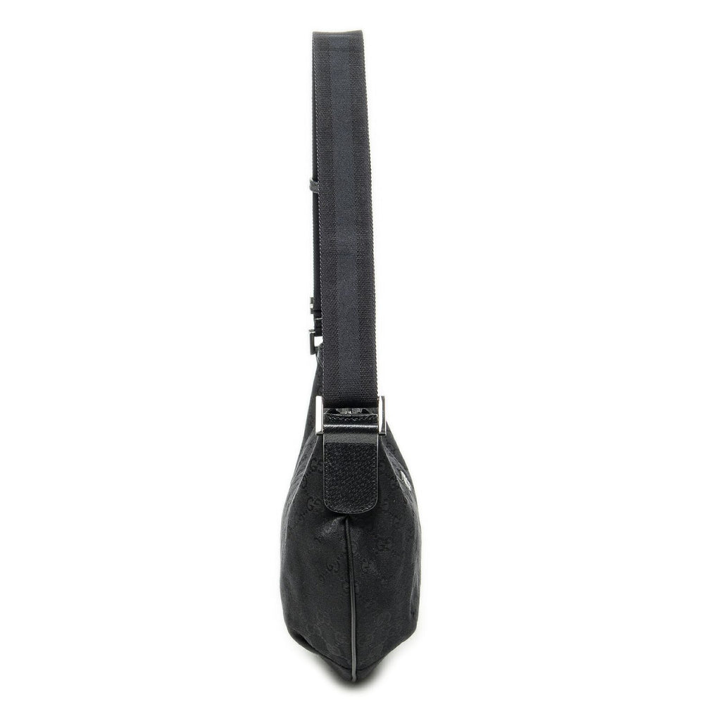 Gucci Half Moon Zip Messenger Black GG Canvas — view 4