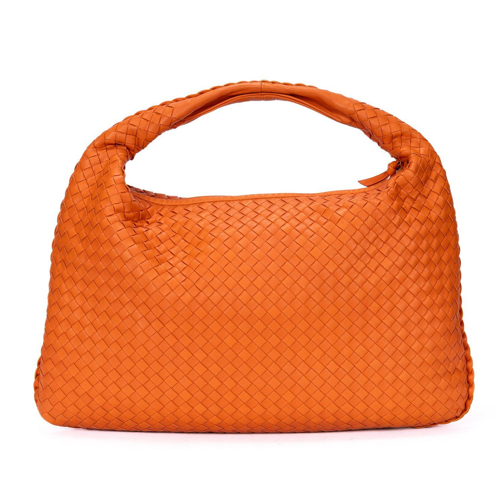 Bottega Veneta la Jiho Bo Orange Intrecha to Leather Handbag — view 5