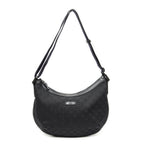Gucci Half Moon Zip Messenger Black GG Canvas