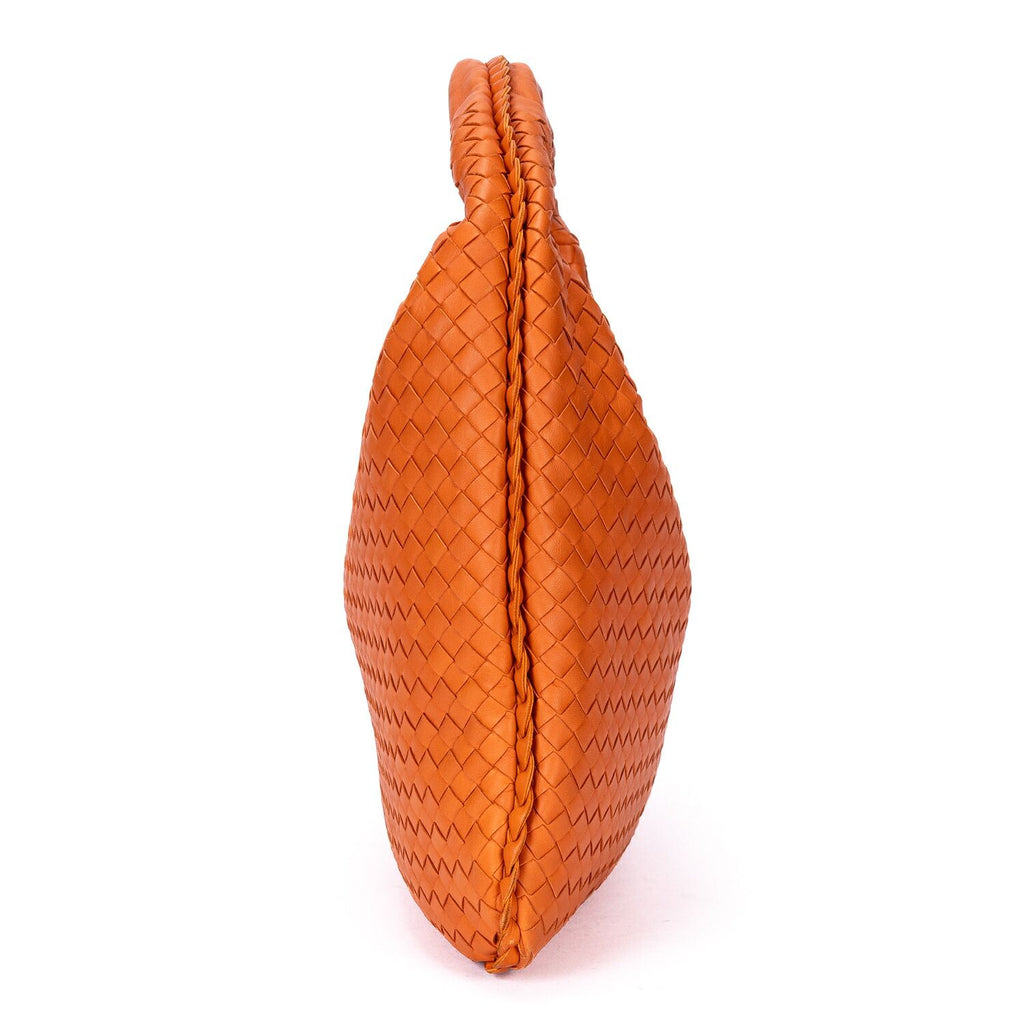 Bottega Veneta la Jiho Bo Orange Intrecha to Leather Handbag — view 3