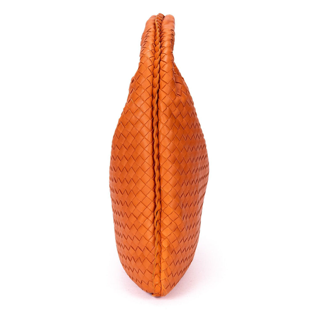 Bottega Veneta la Jiho Bo Orange Intrecha to Leather Handbag — view 4
