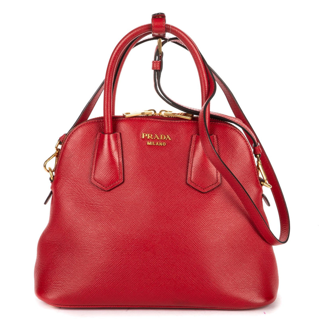 Prada Smo le Zip Promna de Red Viterodino Shoulder