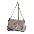Gucci Chain Shoulder Silver Spike Calfskin Leather — view 2