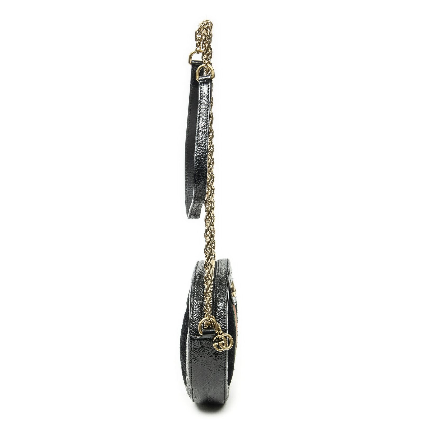 Gucci Mini Web India Crossbody Black Suede Leather — view 4