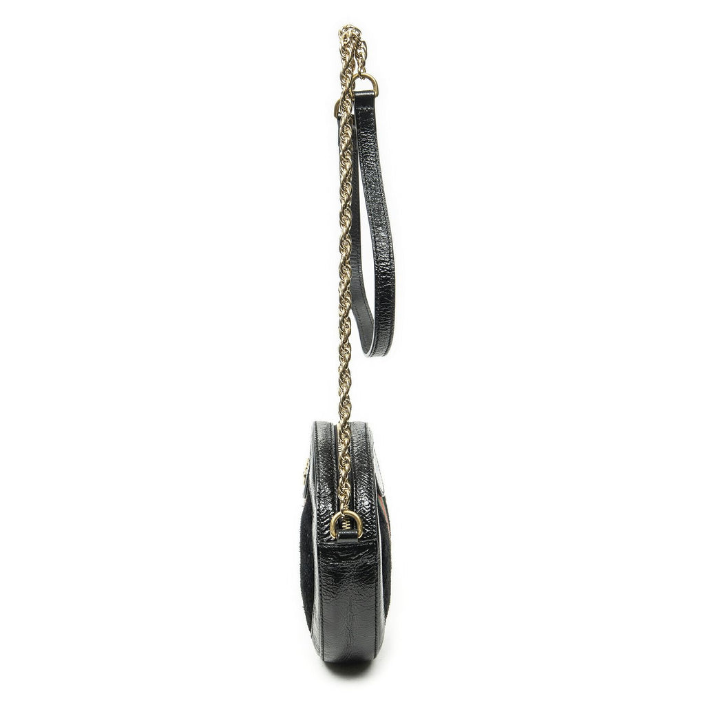 Gucci Mini Web India Crossbody Black Suede Leather — view 3
