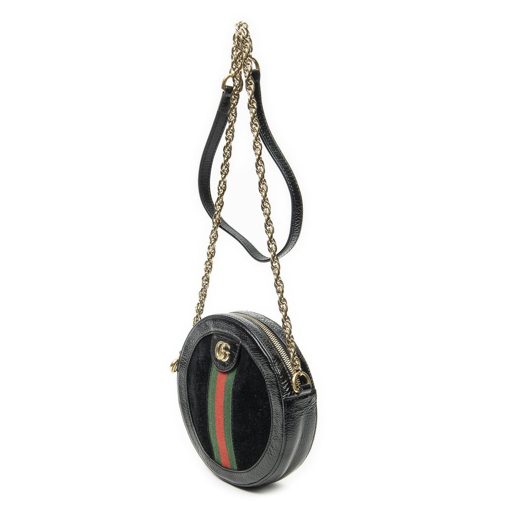 Gucci Mini Web India Crossbody Black Suede Leather — view 2