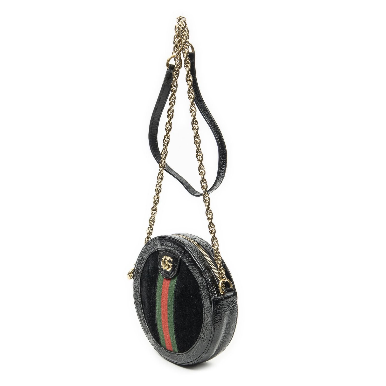 Gucci Mini Web India Crossbody Black Suede Leather — view 2