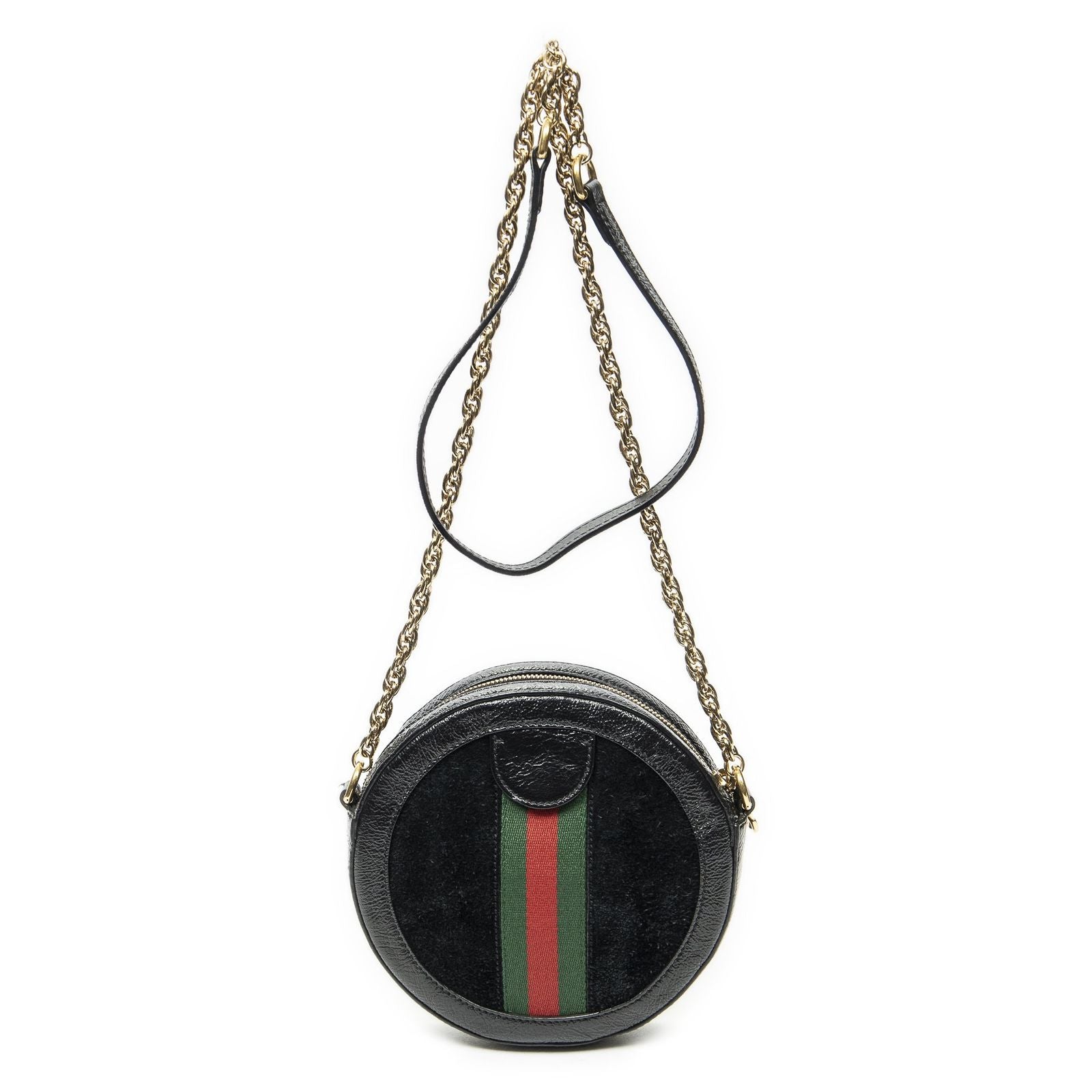 Gucci Mini Web India Crossbody Black Suede Leather — view 5