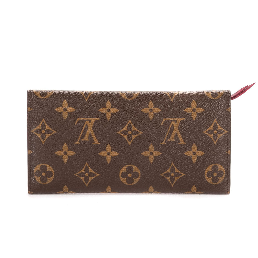 Louis Vuitton Emily Brown Pink Monogram Canvas Wallet — view 5